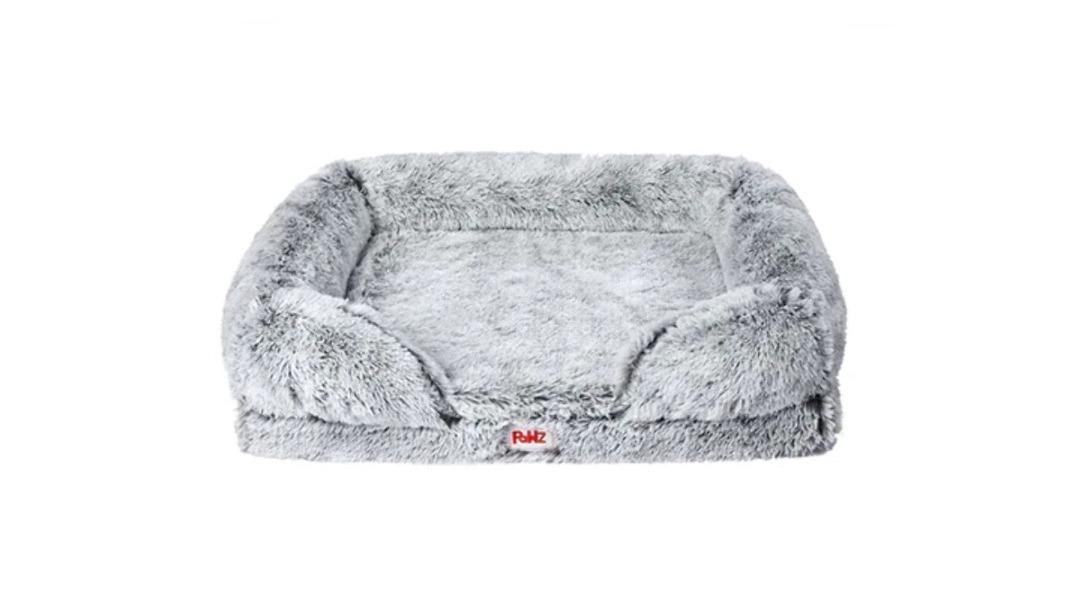 PaWz Grey Memory Foam Pet Claming Bed Orthopedic Sofa - Small 