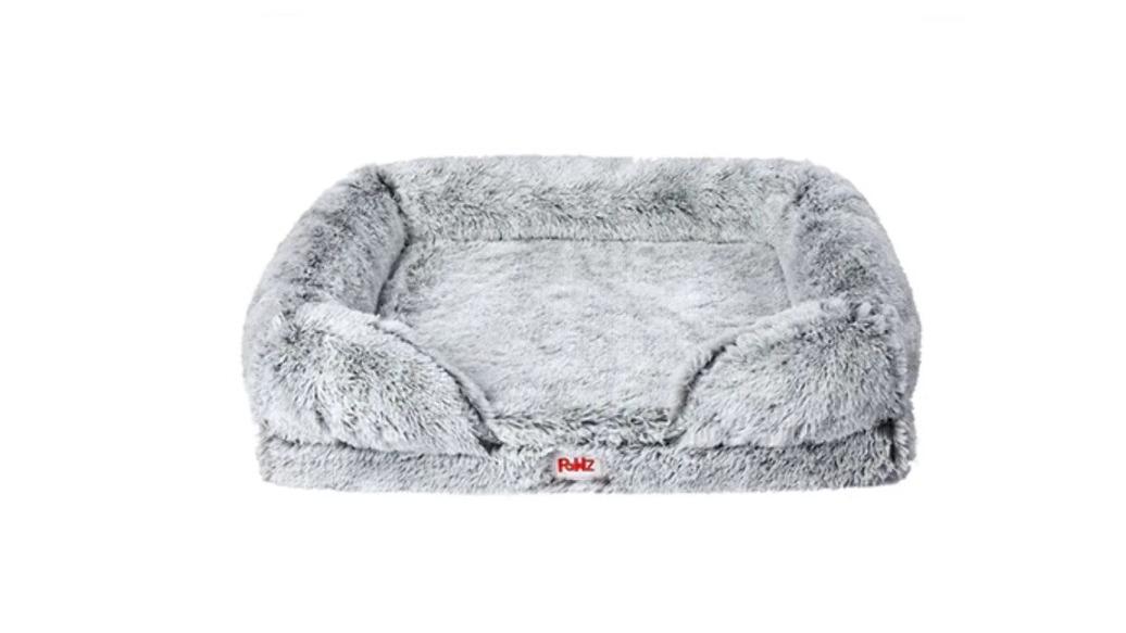 PaWz Grey Memory Foam Pet Claming Bed Orthopedic Sofa