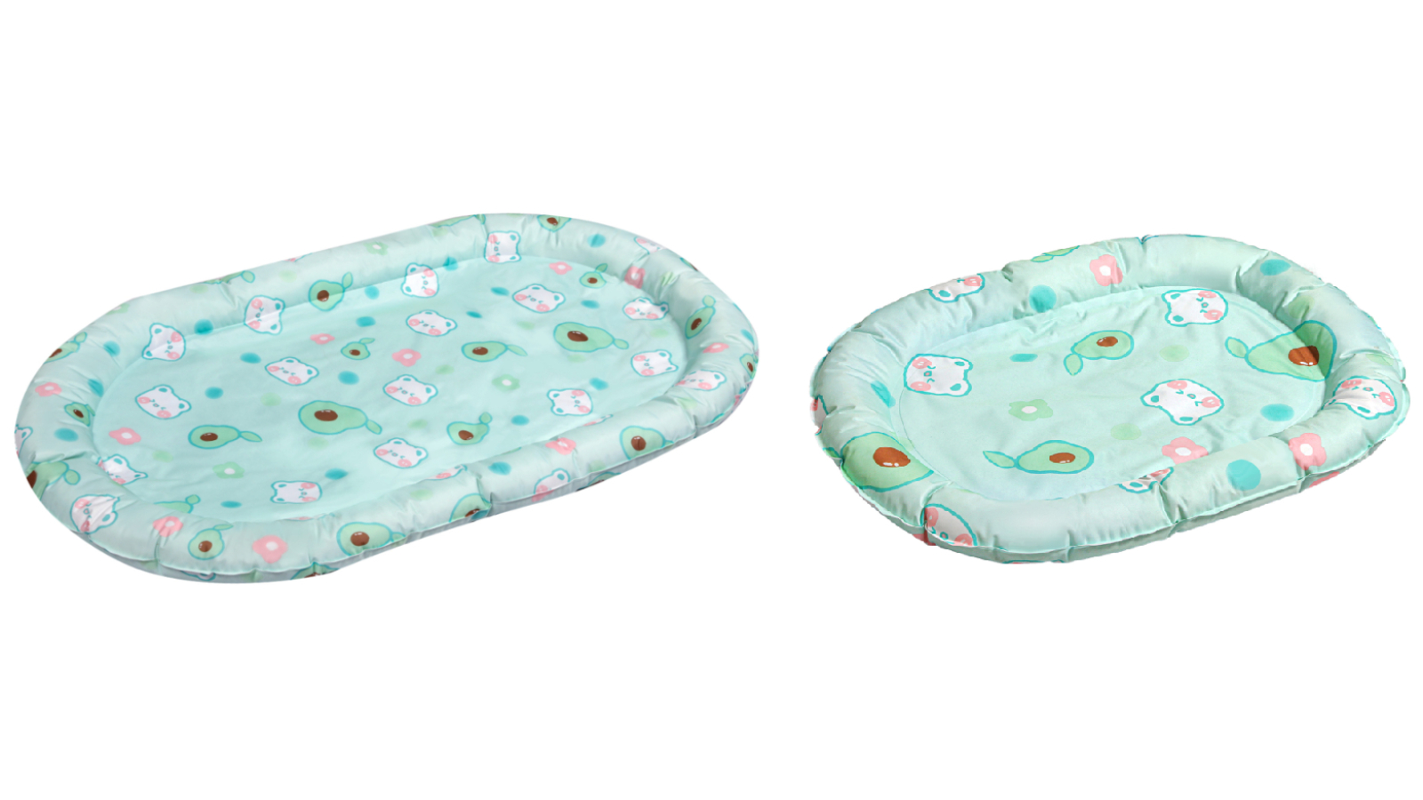 PaWz Green Oval Pet Cooling Bed