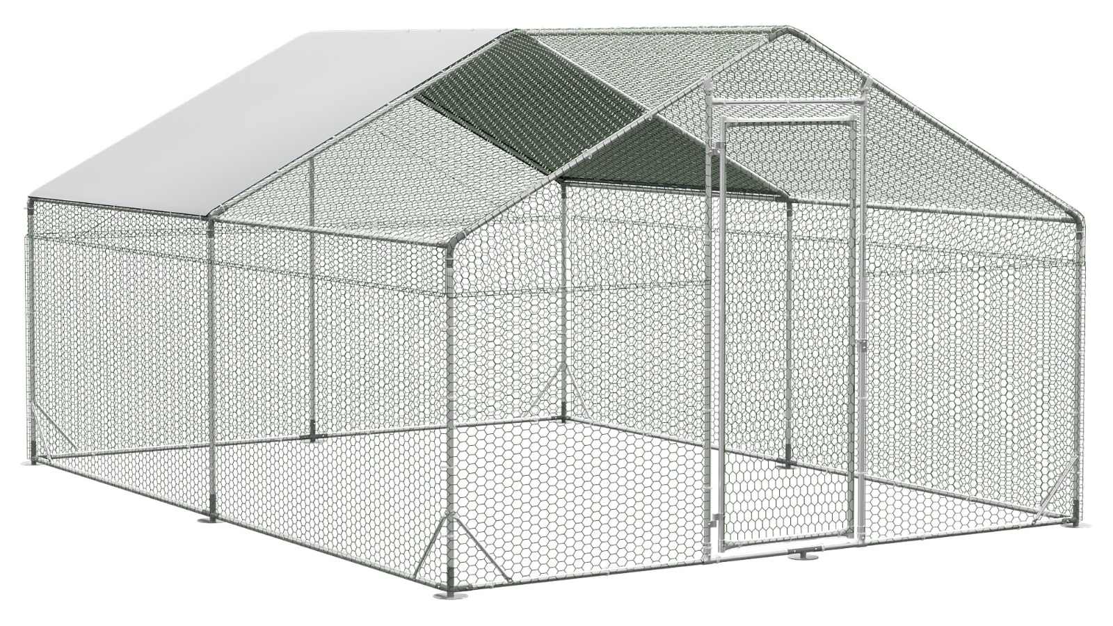 PaWz Metal Walk-in Chicken Coop Cage - 400 x 300 x 195cm