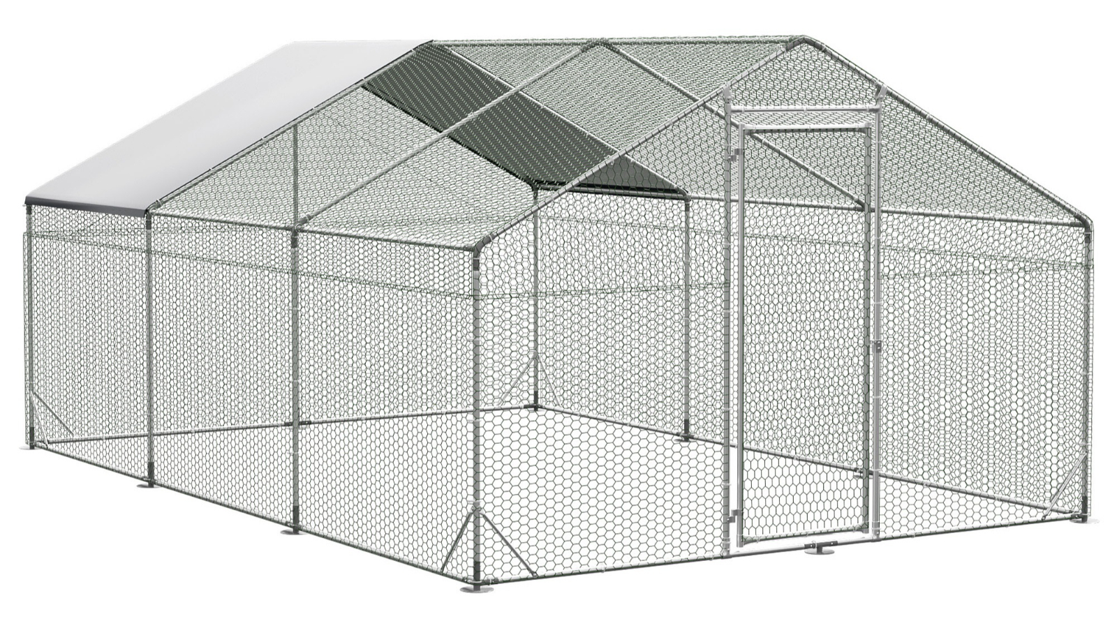 PaWz Metal Walk-in Chicken Coop Cage