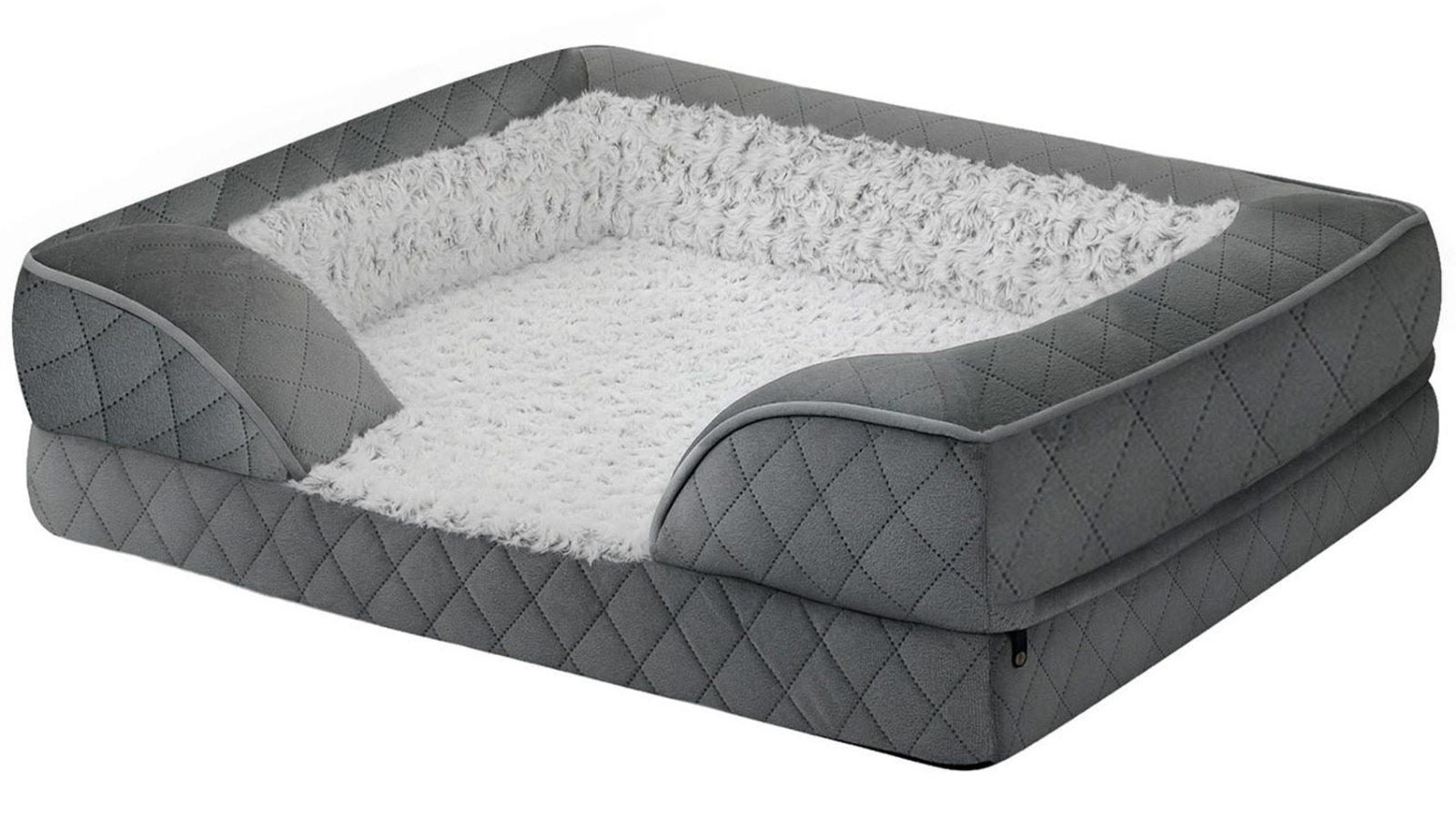 PaWz Orthopedic Memory Foam Large Grey Dog Bed