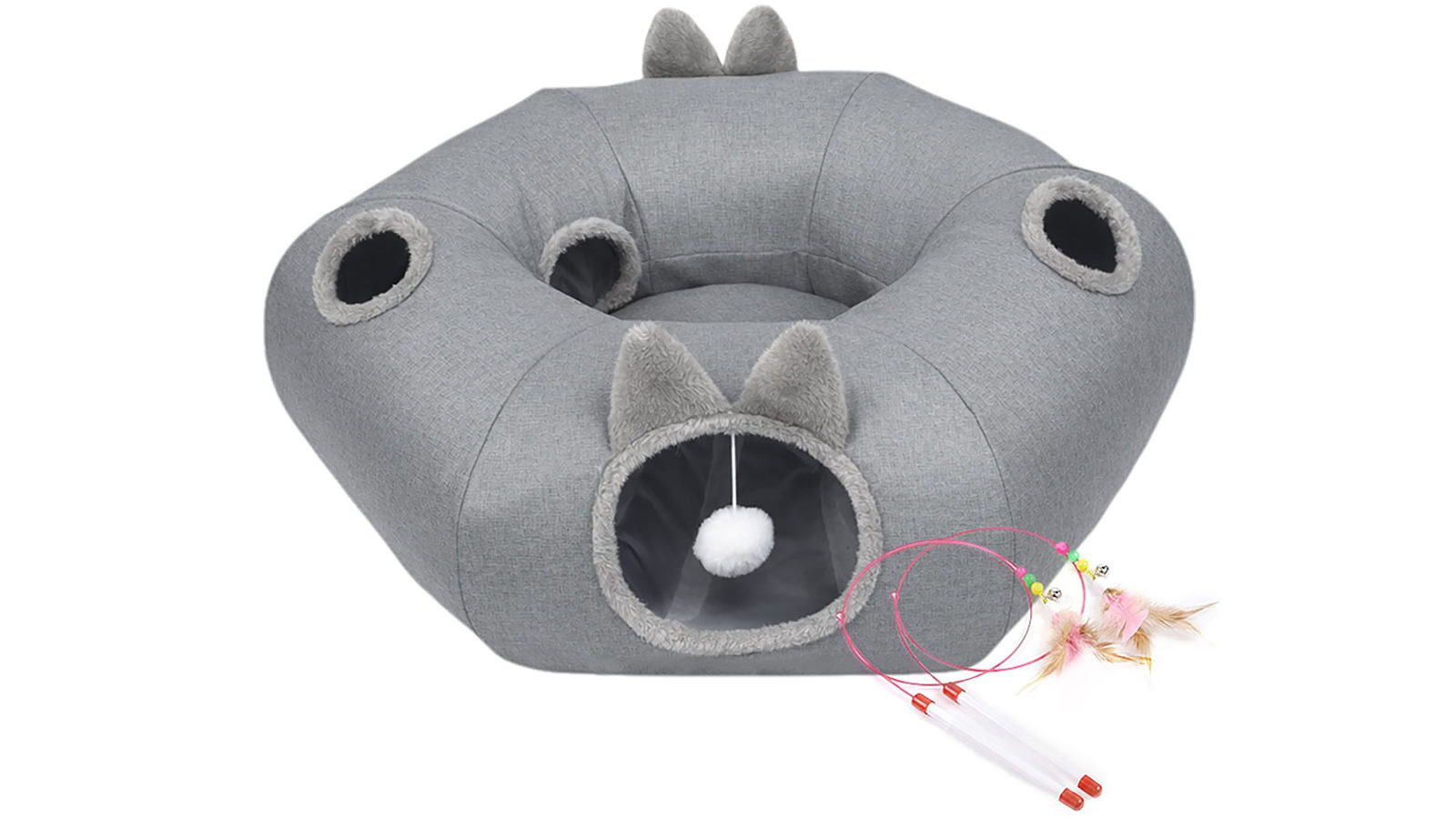Pawz Large Cat Tunnel Bed Multi-Functional Toy Interactive Indoor Pet Playhouse