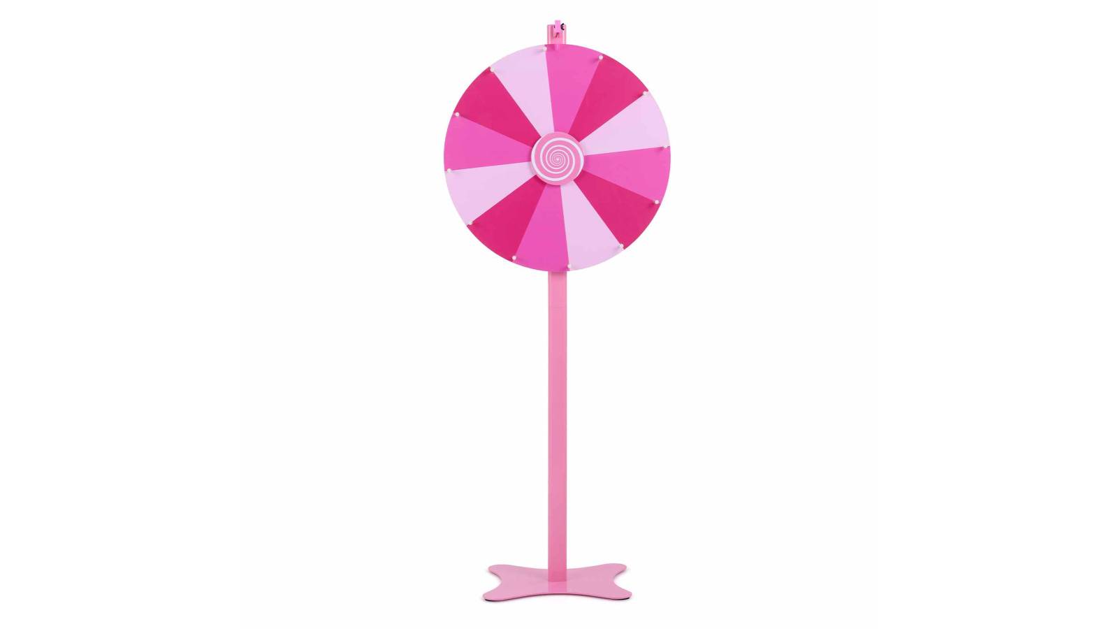 Costway 77-152cm Floor Stand 12-Slot Spinning Prize Wheel Game Color Roulette Party