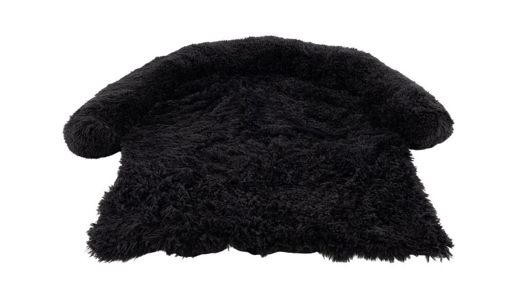 Costway Dog Anti-Anxiety Black Sofa Bed with Anti-Slip Bottom and Neck Bolster - Medium