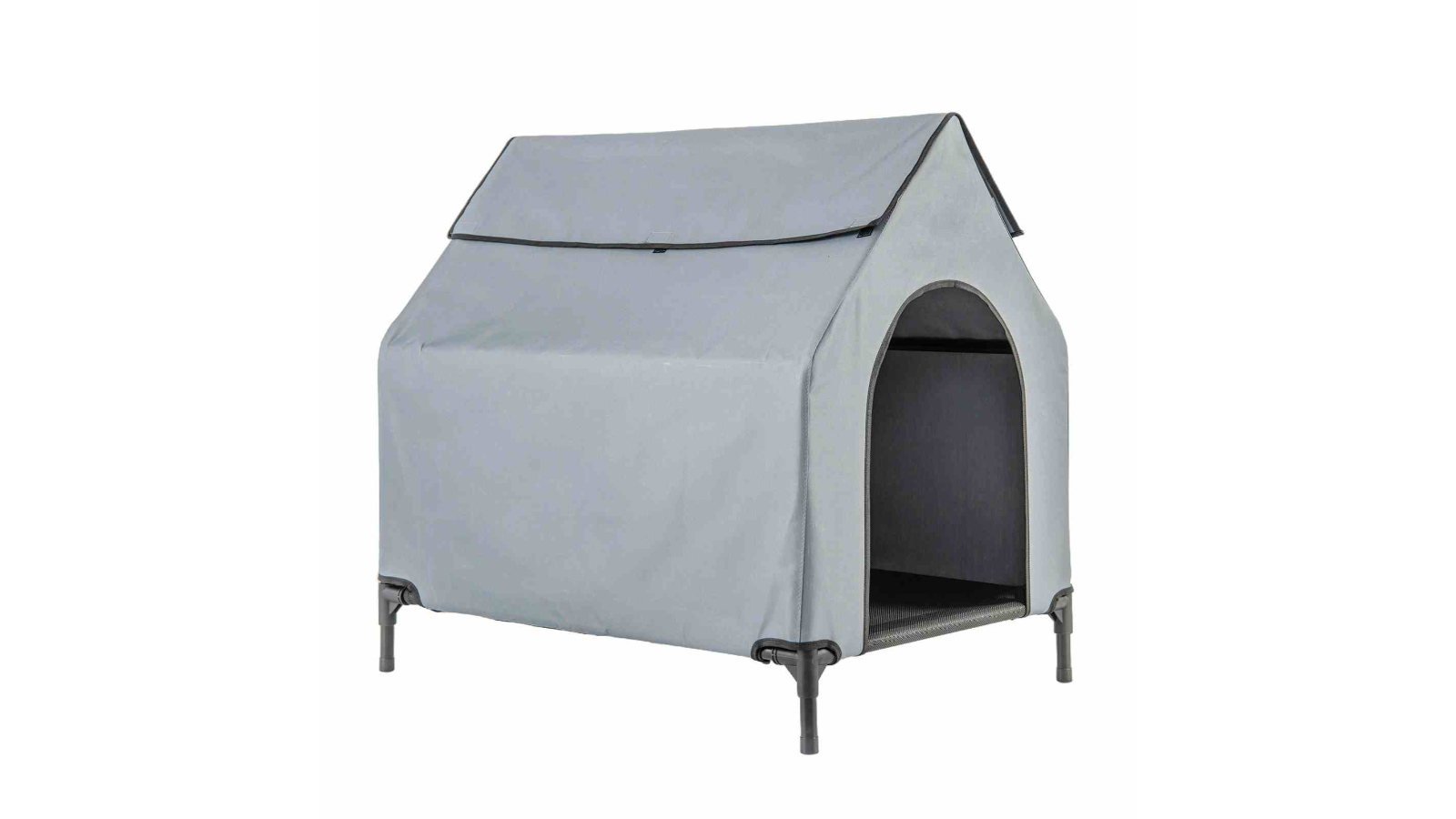 Costway Outdoor Durable Weatherproof Dog Kennel - Grey