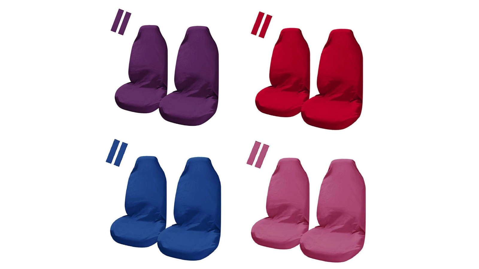 My Car Universal Pulse Throwover Front Seat Cover Bonus Seat Belt Buddies