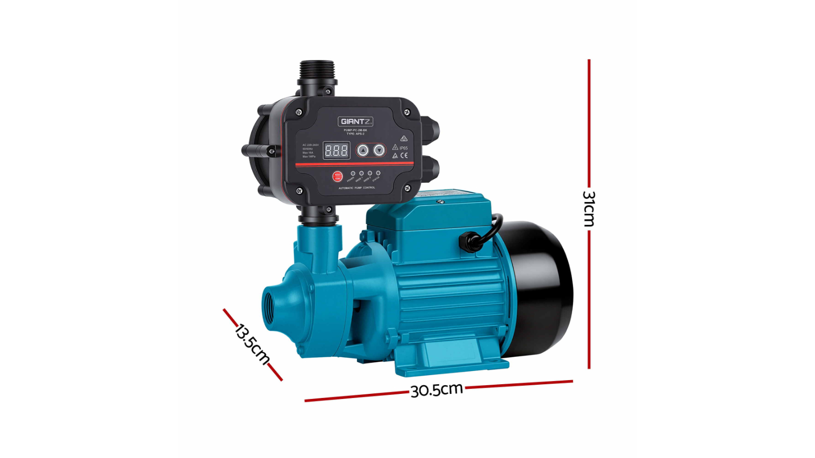 Giantz Peripheral Water Pump Auto Controller Cast Iron Garden Irrigation