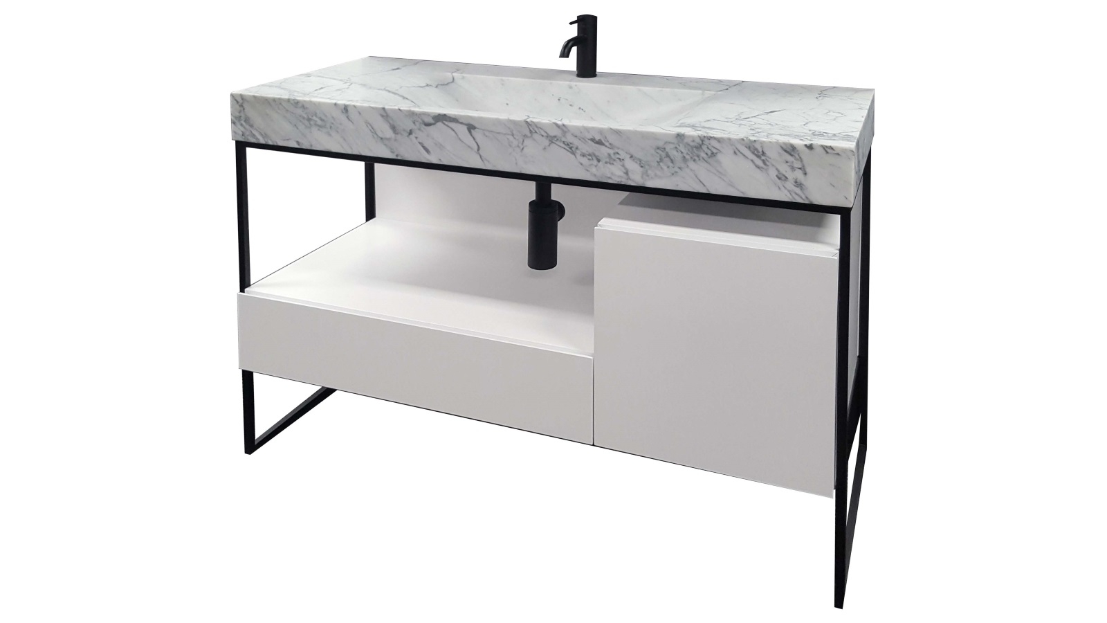 Parisi Pure Frame 1200 Marble Top and Floor Mounted Cabinet