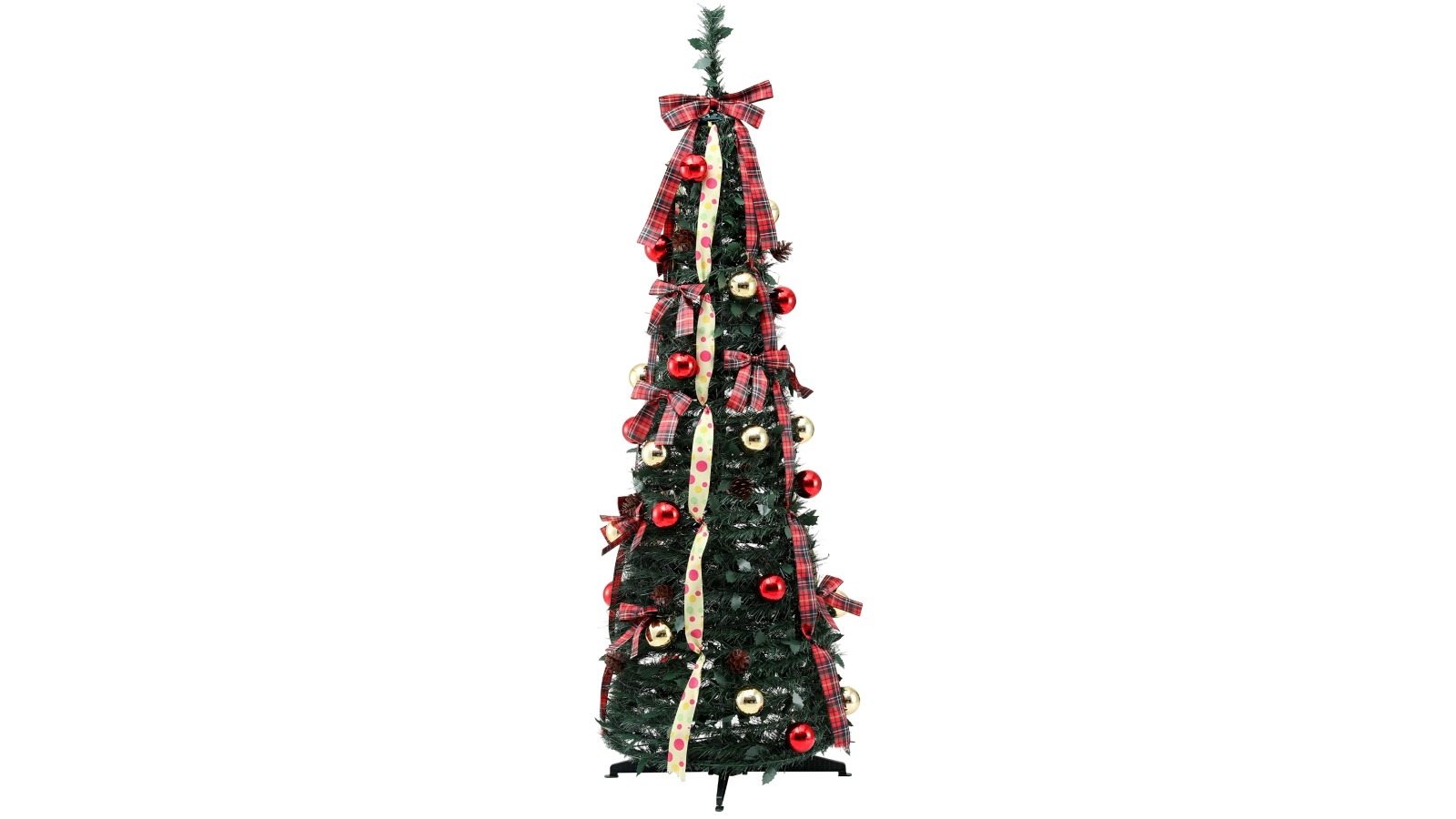Jingle Jollys 160cm Pre-Decorated Pop-Up Artificial Christmas Tree