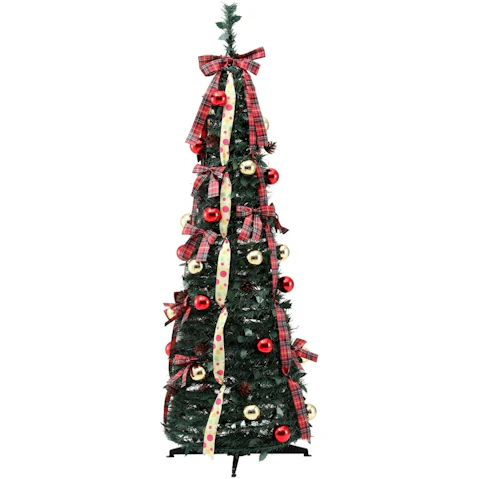 Jingle Jollys 160cm Pre-Decorated Pop-Up Artificial Christmas Tree