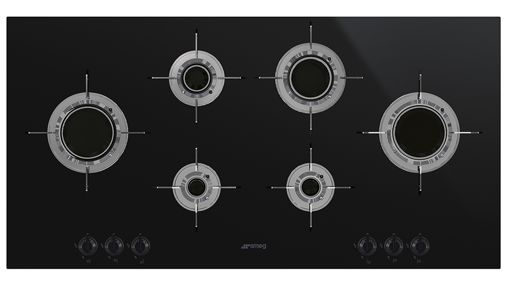 Smeg 1000mm Dolce Stil Novo 6 Burner Blade Flame Gas Cooktop