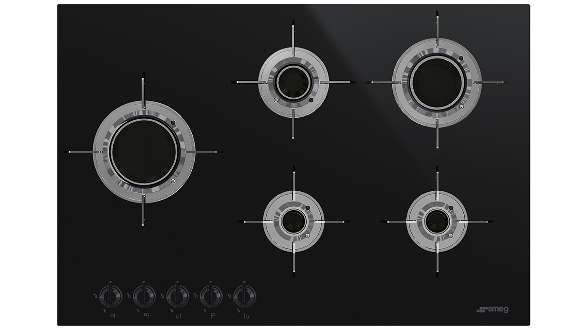 Smeg 750mm Dolce Stil Novo 5 Burner Blade Flame Gas Cooktop Harvey Norman