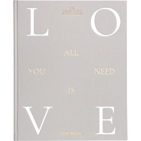 Printworks All You Need is Love Photo Album - Grey
