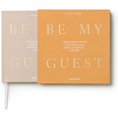 Printworks Guest Book - Beige/Yellow
