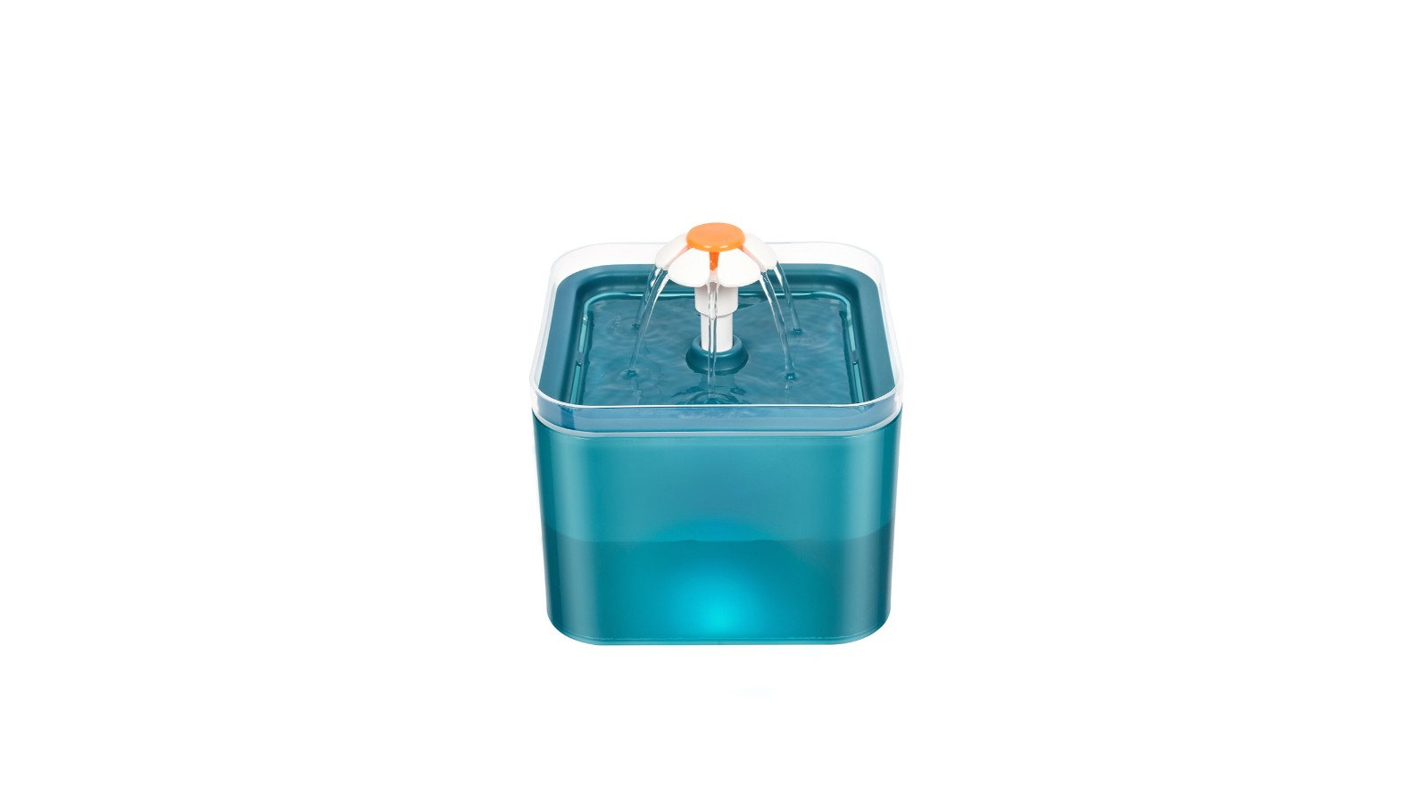 YES4PETS Automatic Electric Pet Water Fountain and Feeder Bowl Dispenser with LED Light - Green