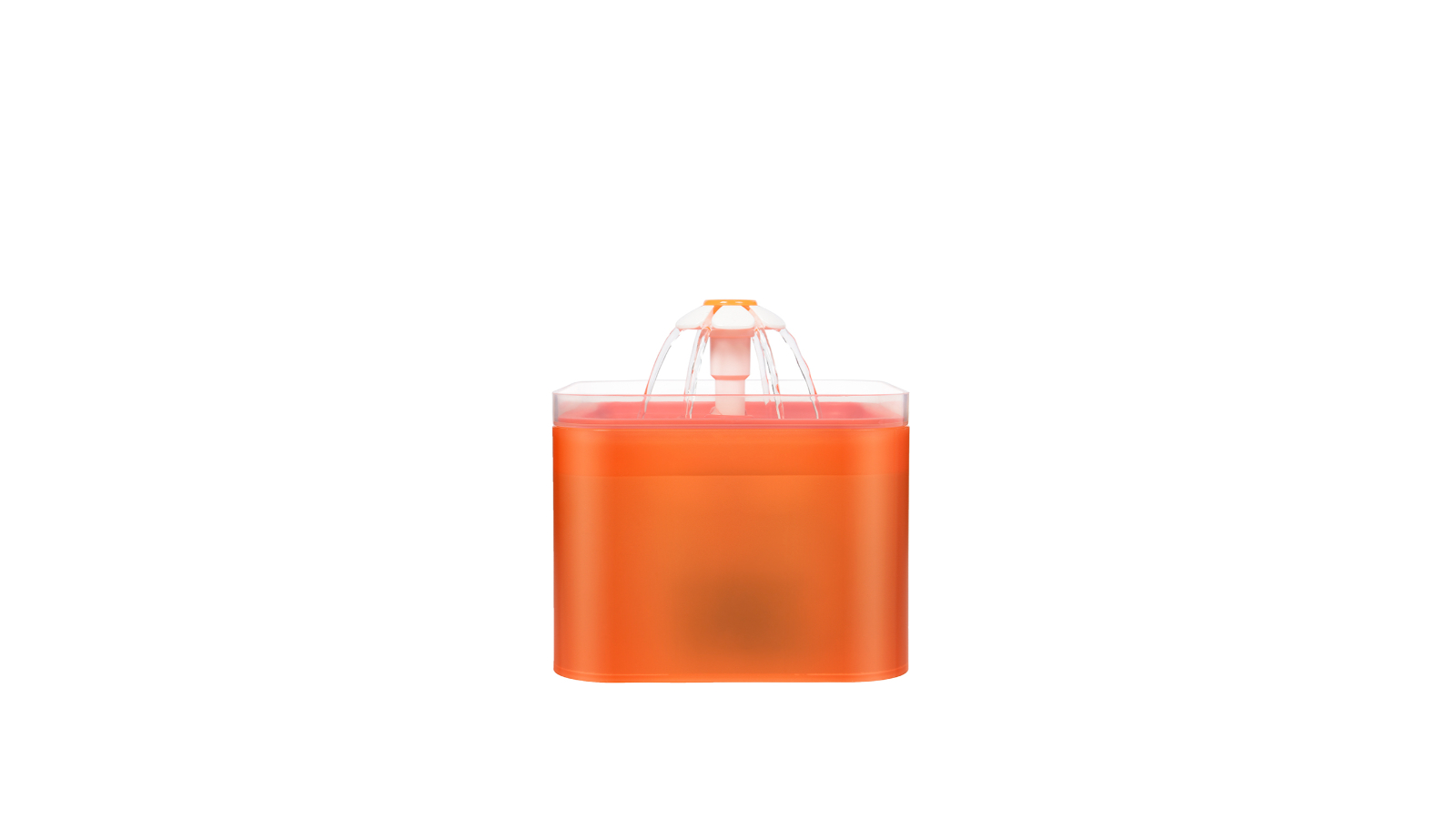 YES4PETS Automatic Electric Pet Water Fountain and Feeder Bowl Dispenser with LED Light - Orange
