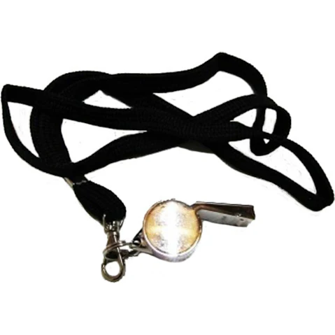 Morgan Sports Morgan Chrome Whistle With Lanyard