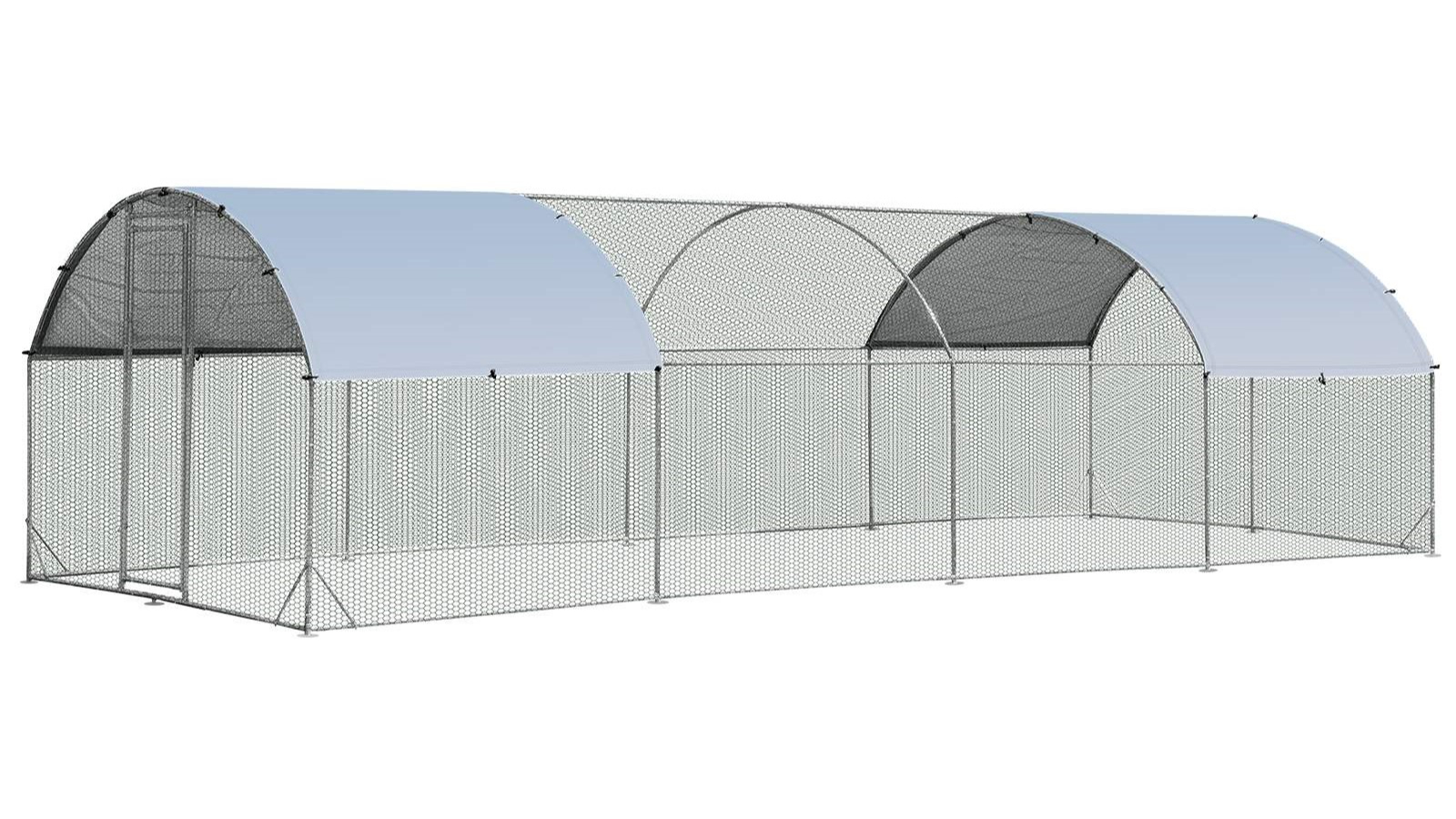 Costway Large Walk-in Chicken Coop Anti-UV Cage Animal Outdoor Yard Farm