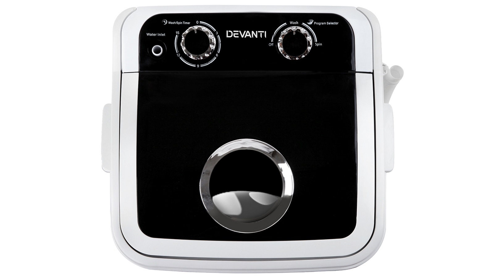 Devanti 4.6kg Portable Camping Mini Washing Machine Black Harvey Norman
