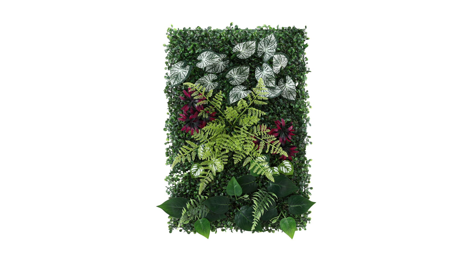 Gardeon Pack of 4 Boxwood Wall Panel 40 x 60cm Flower Backdrop Artificial Plant - Green