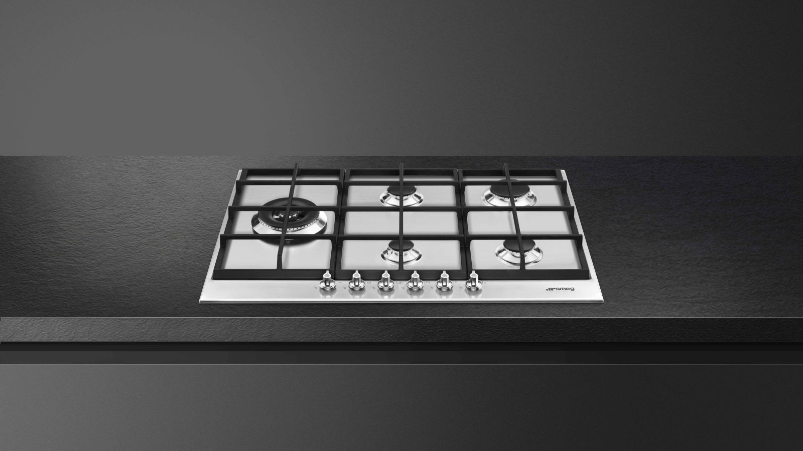Smeg 720mm Linea 5 Burner Gas Cooktop | Harvey Norman Smeg 720mm Linea 5 Burner Gas Cooktop | Harvey Norman