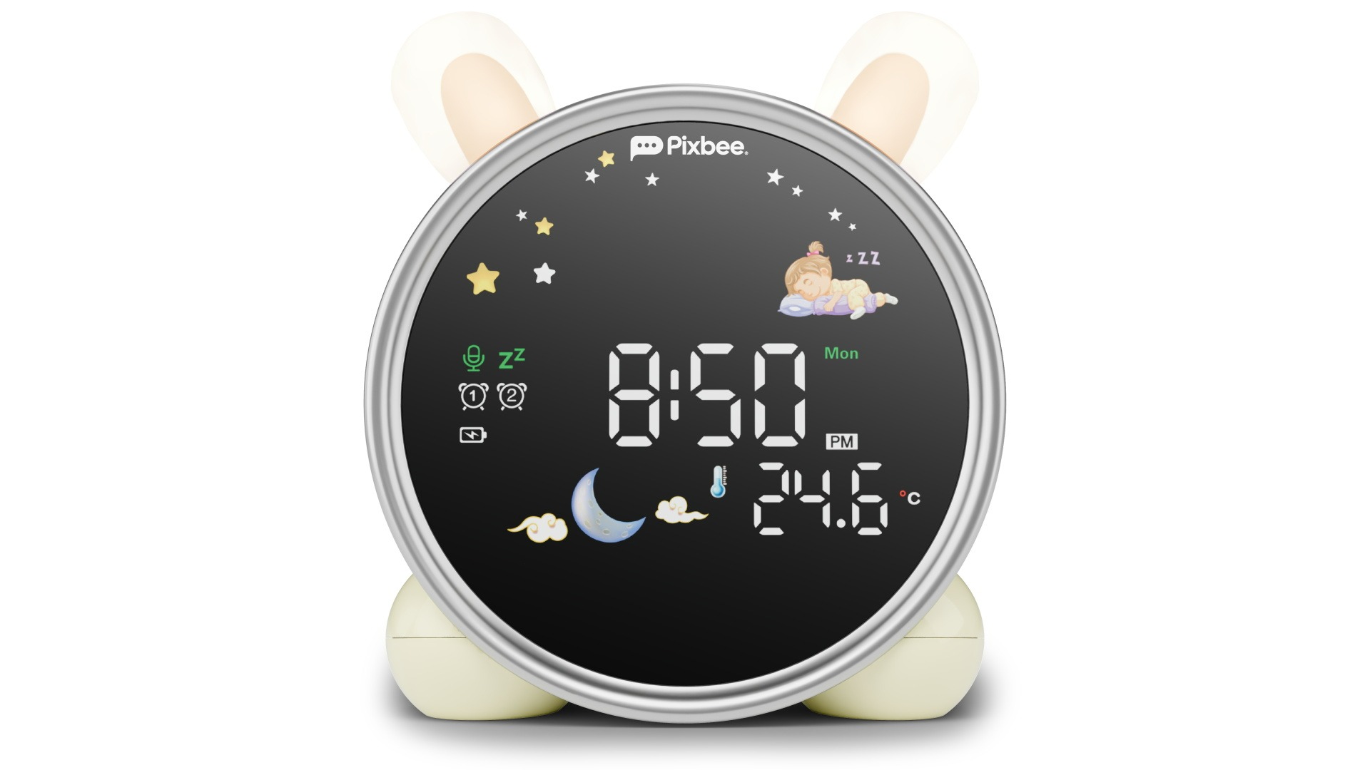 Pixbee Glow Sleep Training Light and Alarm Clock