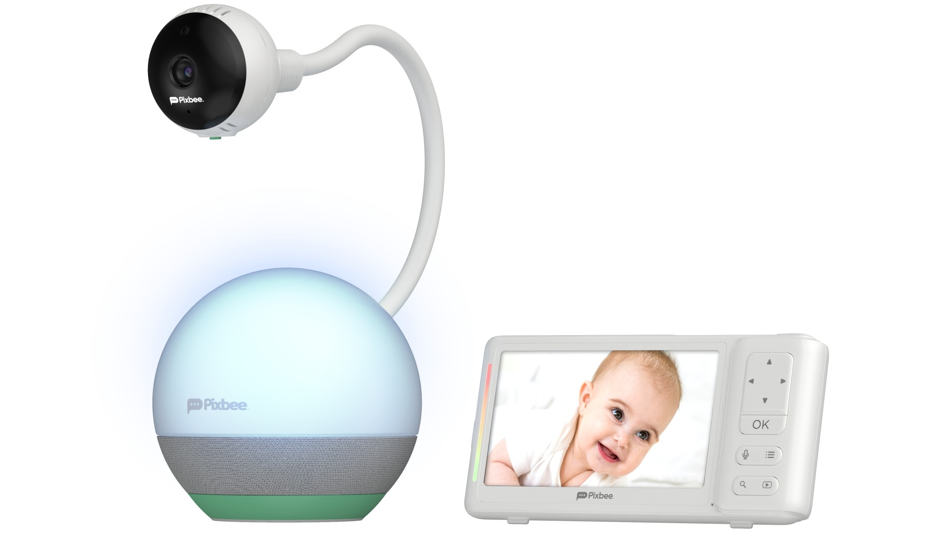 Pixbee Safe360 Smart 360-Degree Baby Camera with Sleep Training Light