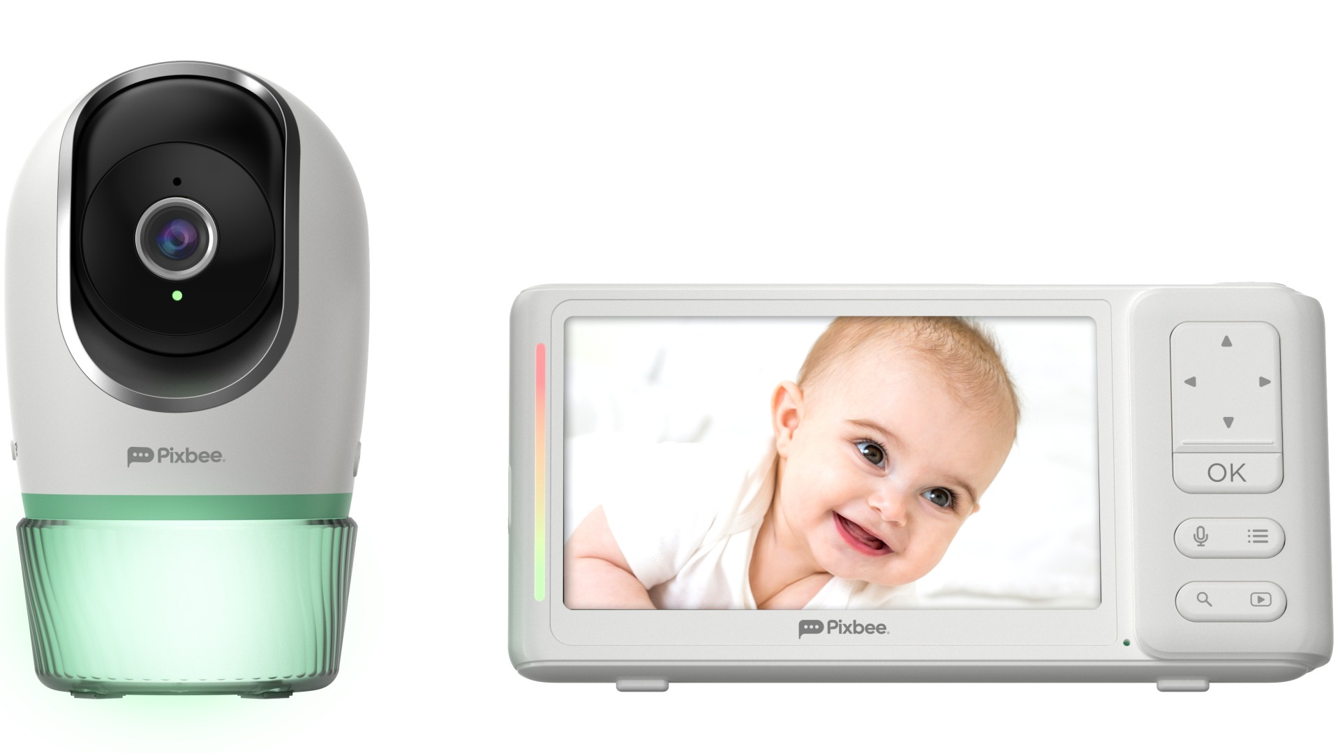 Pixbee CareView QHD Smart Baby Camera with 5-inch Parent Monitor and Nightlight