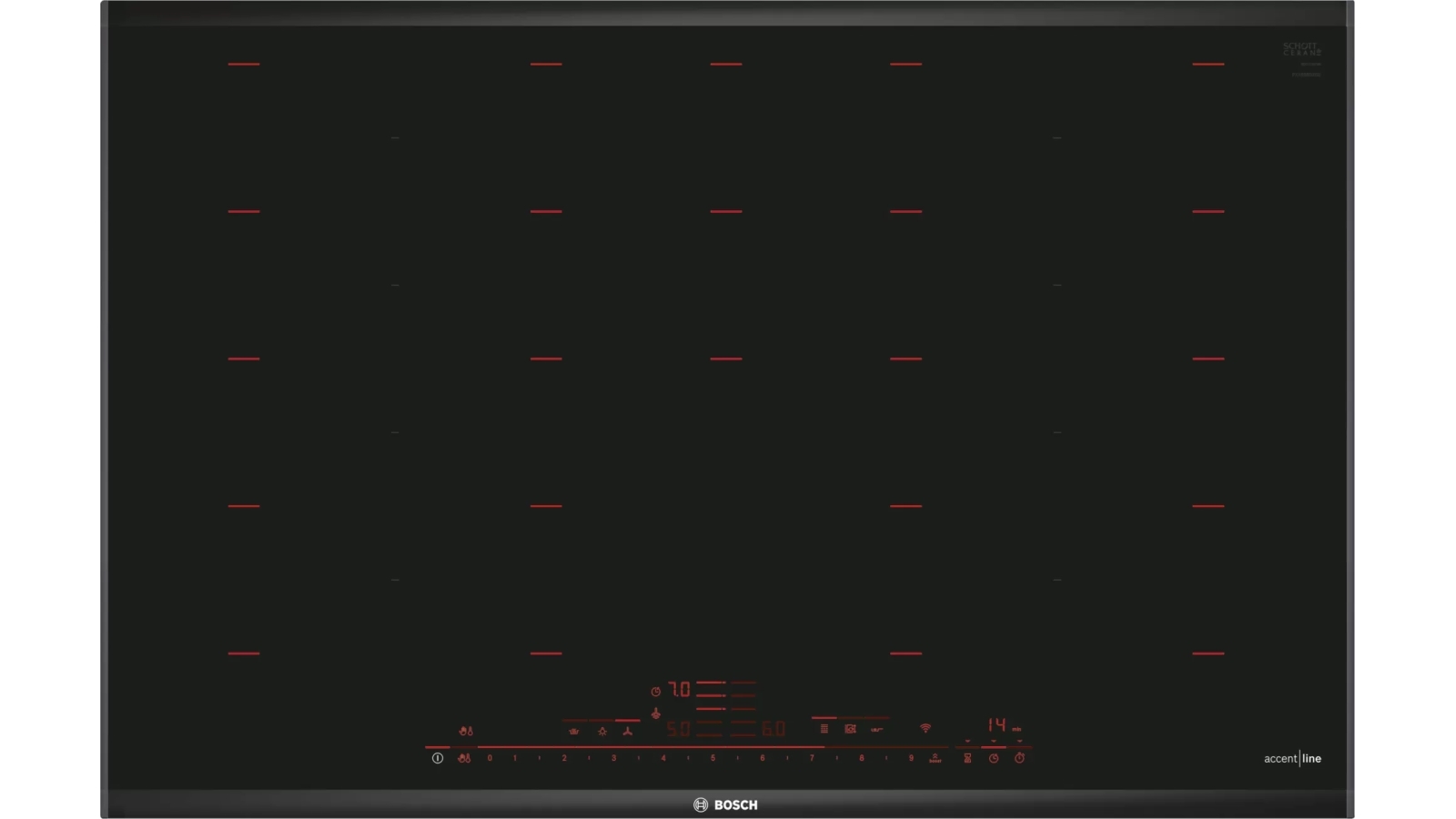 Bosch 800mm AccentLine 4 Zone Cooktop with Flex Zones Harvey Norman