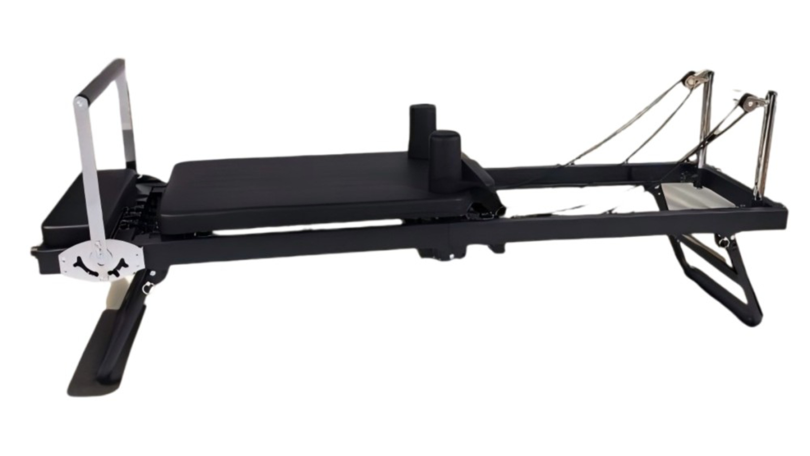 TopOne Sports Foldable Steel Frame Pilates Reformer Machine - Black