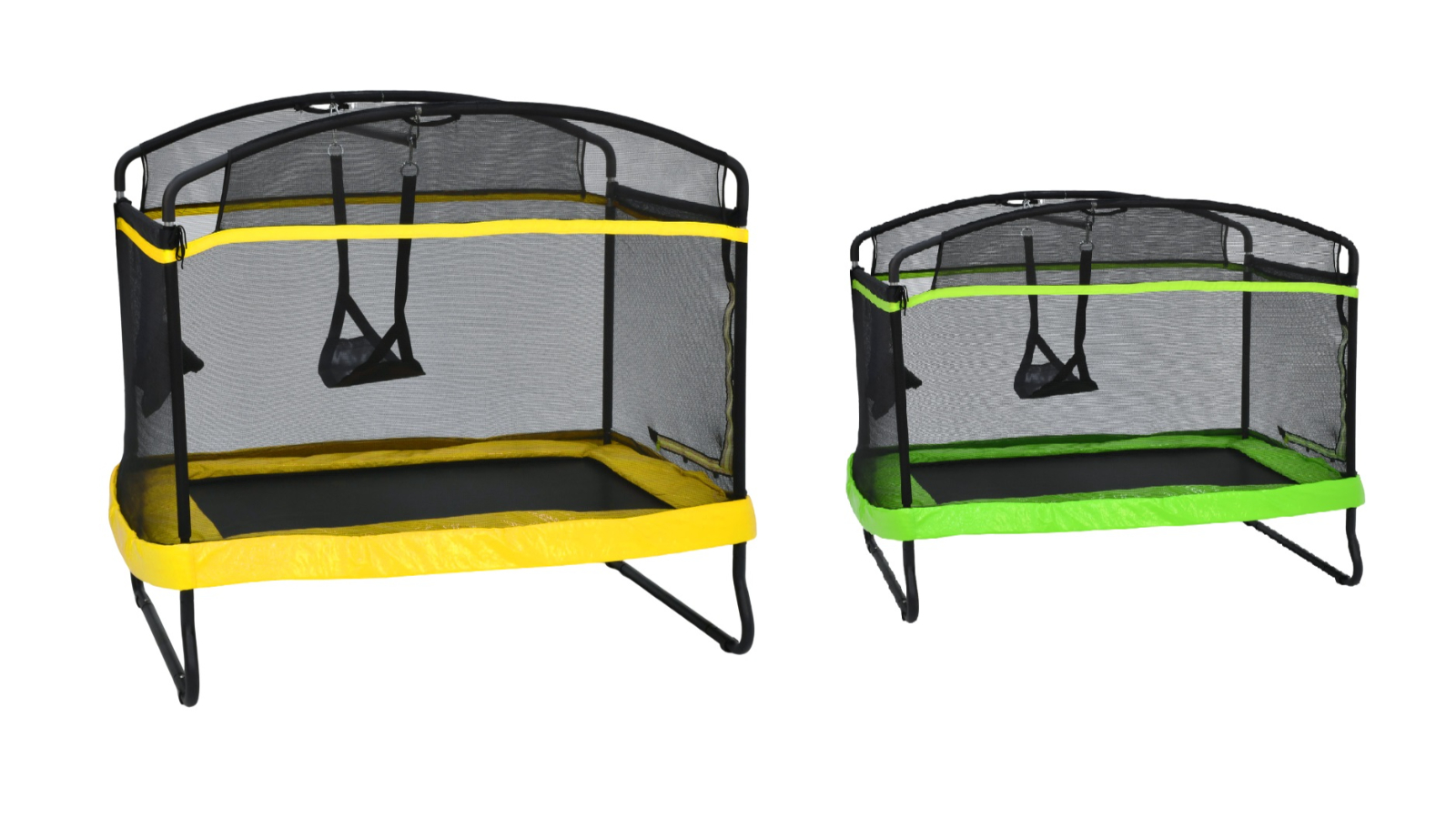 Advwin Trampoline for Kids with Basketball Hoop and Swing