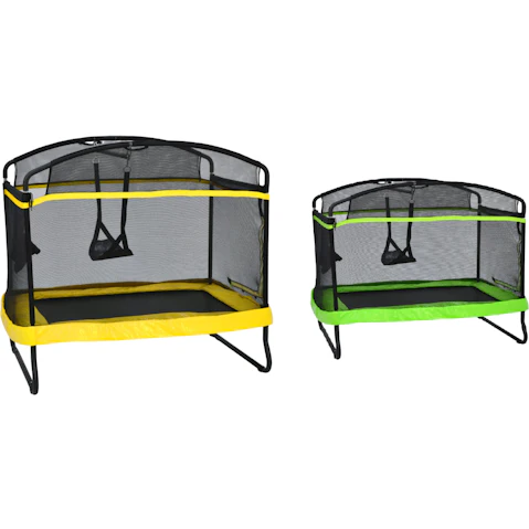 Advwin Trampoline for Kids with Basketball Hoop and Swing