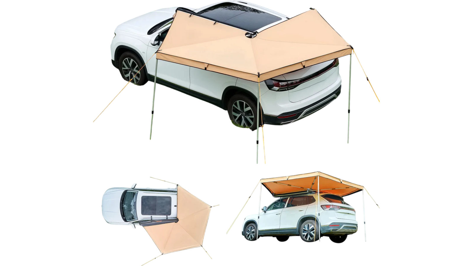 Vevor 270 Degree Awning 4.9m Waterproof UV50 Plus Driver Side Vehicle Awning