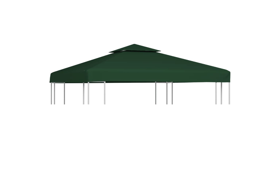 vidaXL 310g/m² 3x3m Water-proof Gazebo Cover Canopy - Green