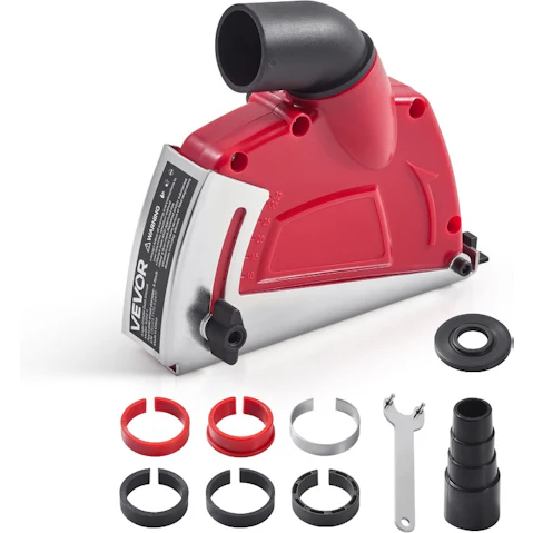 Vevor 12.5cm Cutting Dust Shroud Angle Grinder with 6-Clamping Washer