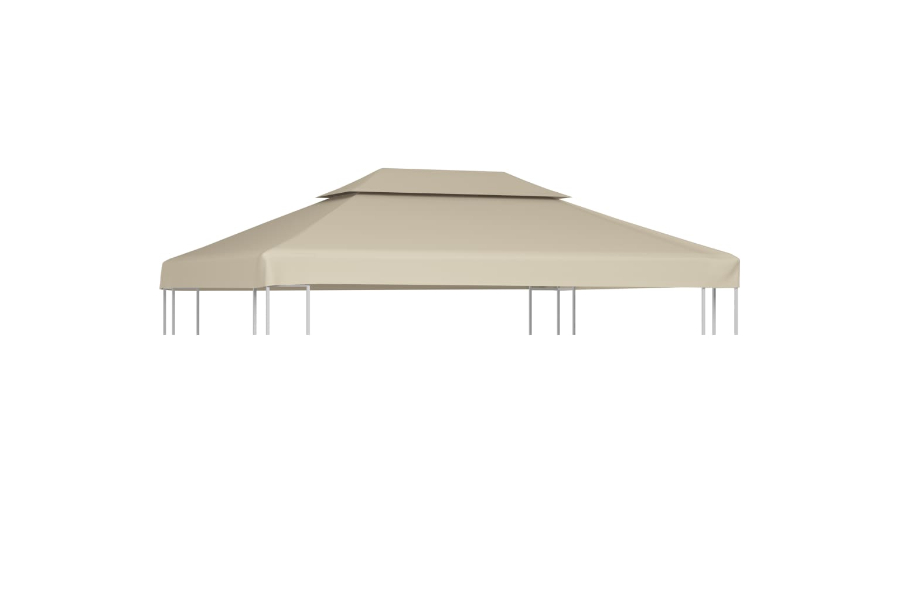 vidaXL 310g/m² 3x4m Water-proof Gazebo Cover Canopy Replacement - Beige