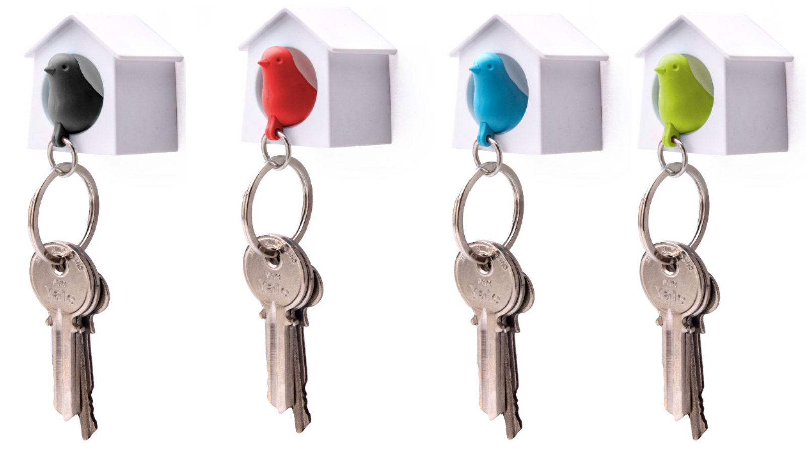 Qualy Mini Sparrow Key Ring White House