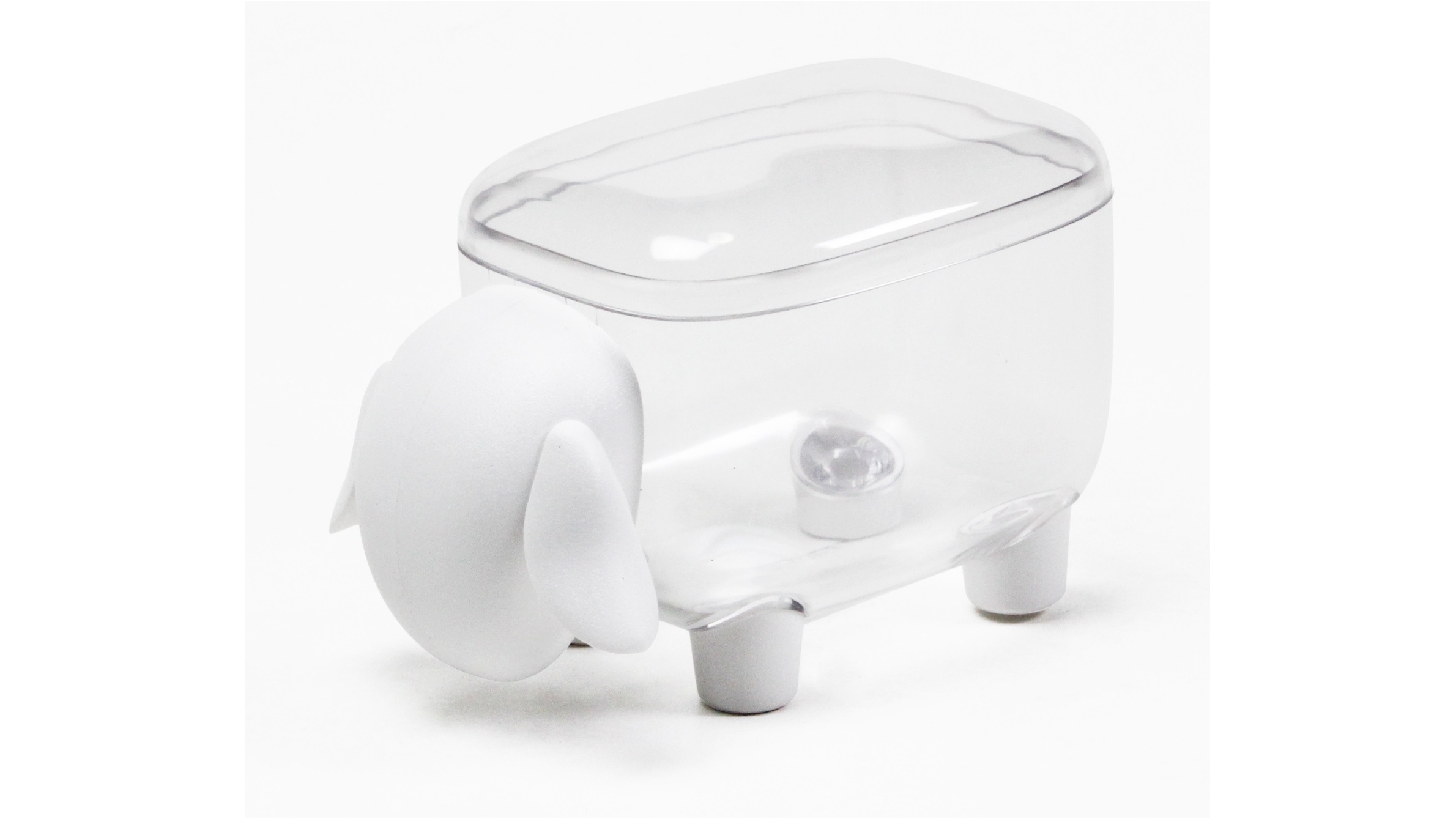 Qualy Sheepshape Container Jr. - Clear/White