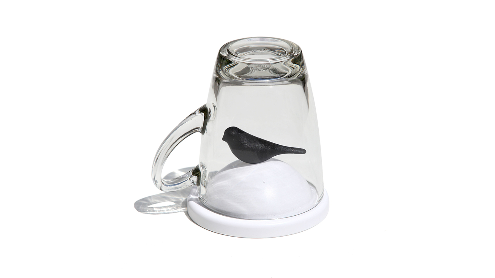 Qualy Sparrow White Mug - Black