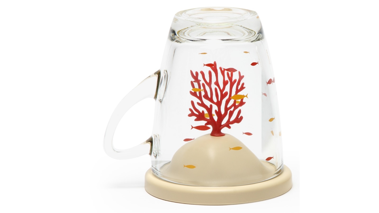 Qualy Coral Bleaching Mug - Red