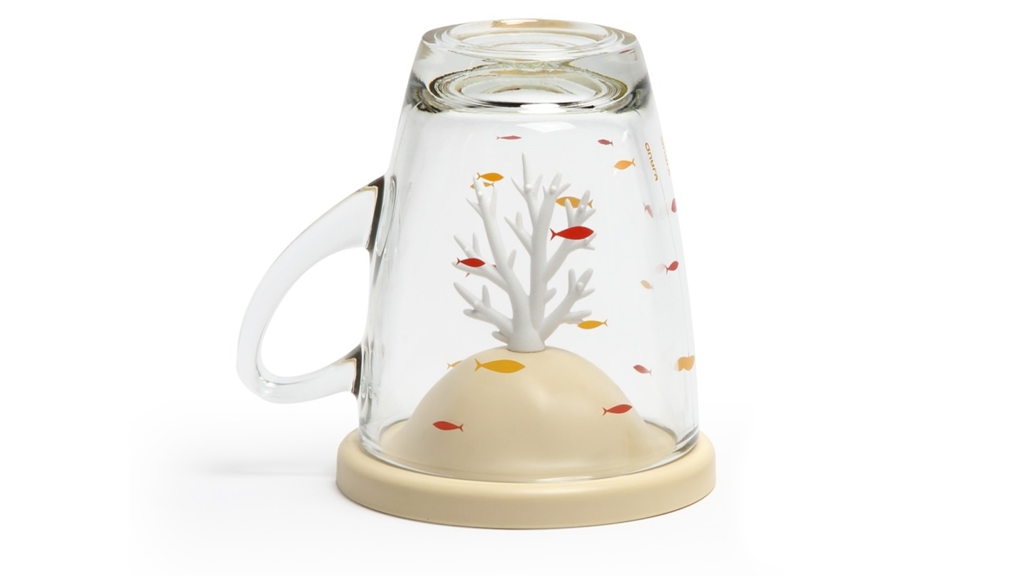 Qualy Coral Bleaching Mug - White