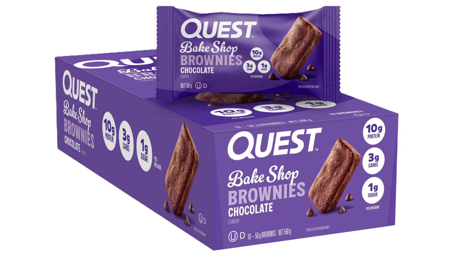 Quest 56g Bake Shop Brownie Protein Bar - Pack of 10