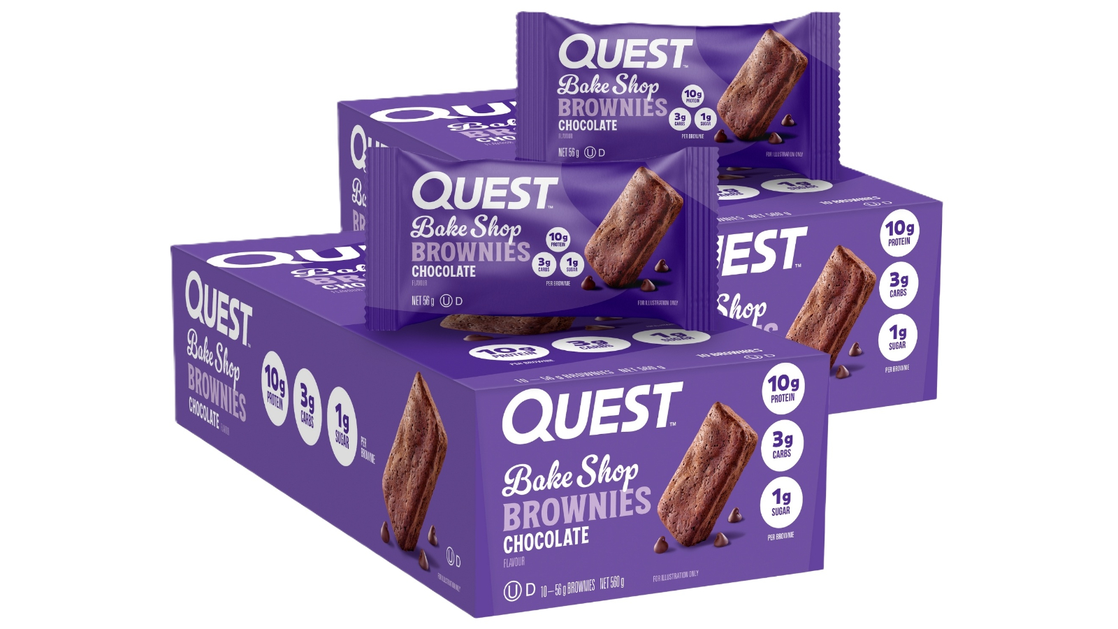 Quest 2 Piece 56g Bake Shop Brownie Protein Bar - Pack of 12