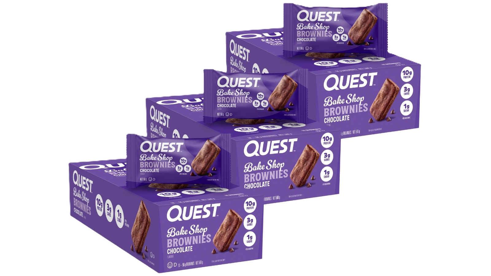 Quest 3 Piece 56g Bake Shop Brownie Protein Bar - Pack of 12