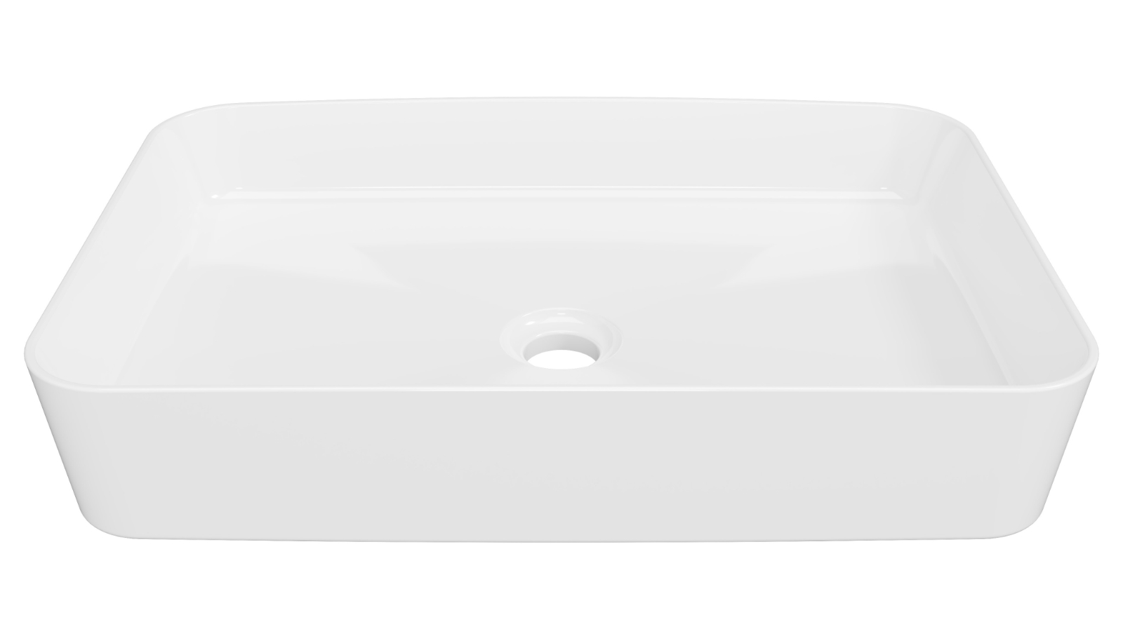 Timberline Quill 600mm Above Counter Basin - Gloss White