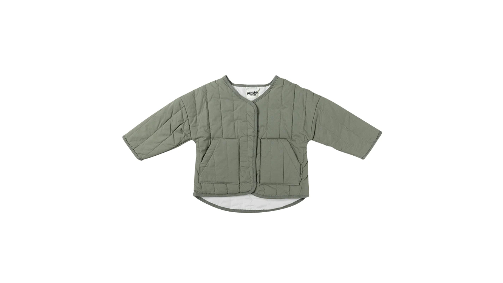 Ponchik Thyme/Stone Cotton Quilt Coat/Jacket