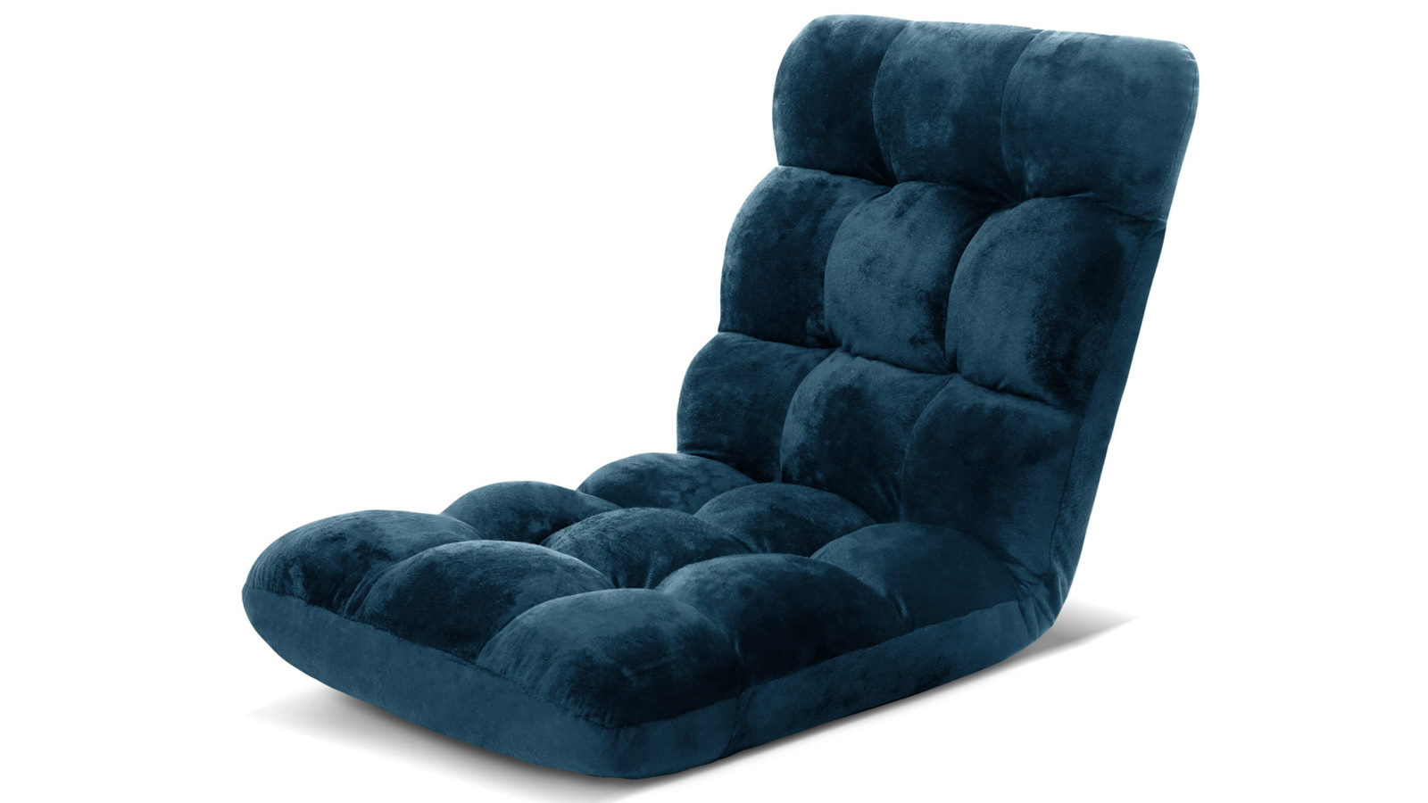Artiss Floor Lounge Sofa Bed Flannel Fabric - Navy