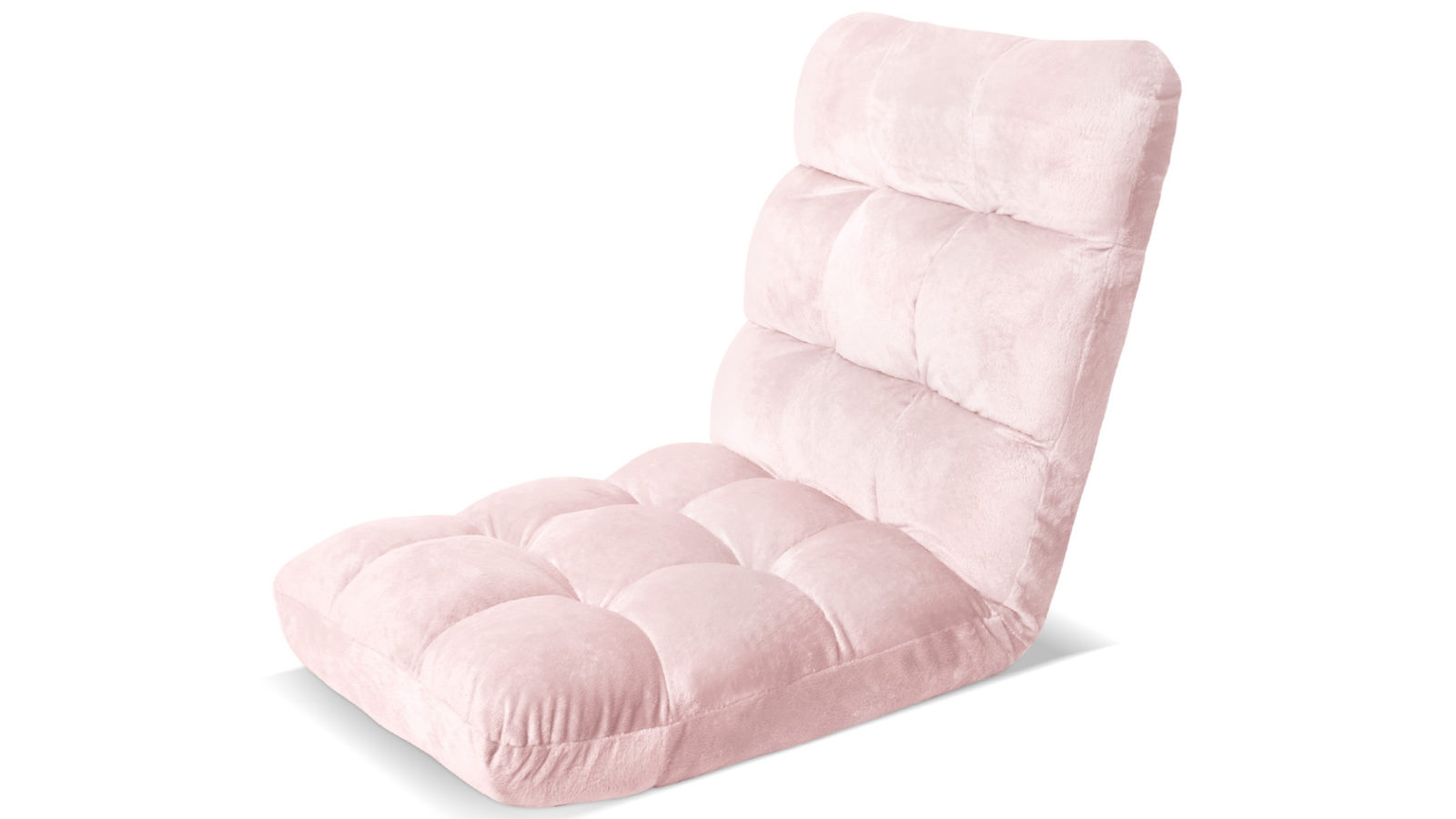 Artiss Floor Lounge Sofa Bed Flannel Fabric - Pink
