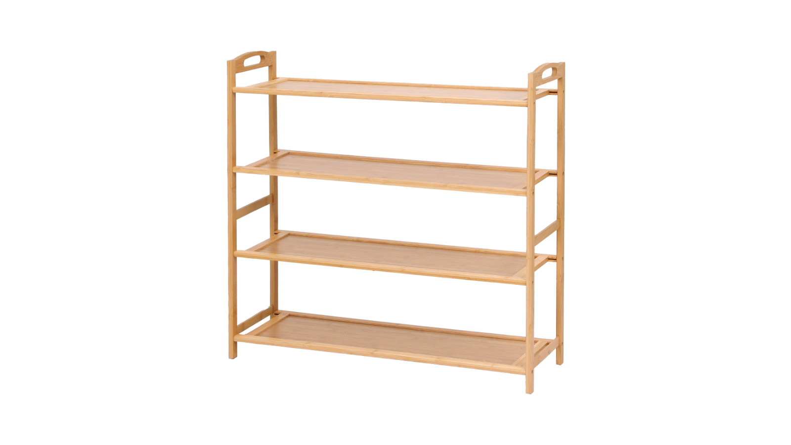 Artiss 4-Tier Pine Bamboo Shoe Rack